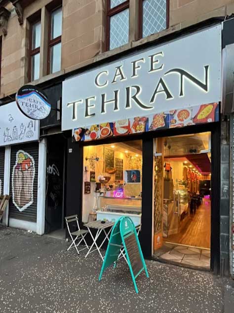 Cafe Tehran in Glasgow.